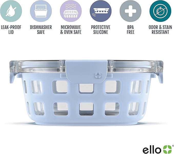 Ello Duraglass Meal Prep Container- Glass Food Storage Container