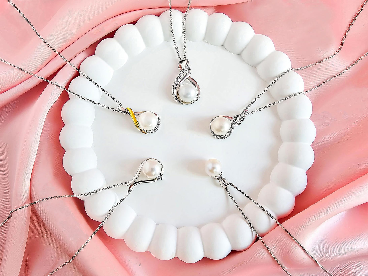 Gifts For Wife Wedding Anniversary - Mothers day gifts -AAA+ Real Pearl Necklaces For Women (18k Gold Platting 925 Sterling Silver) Mothers day necklace ideas Birthday Freshwater Pearl Necklace