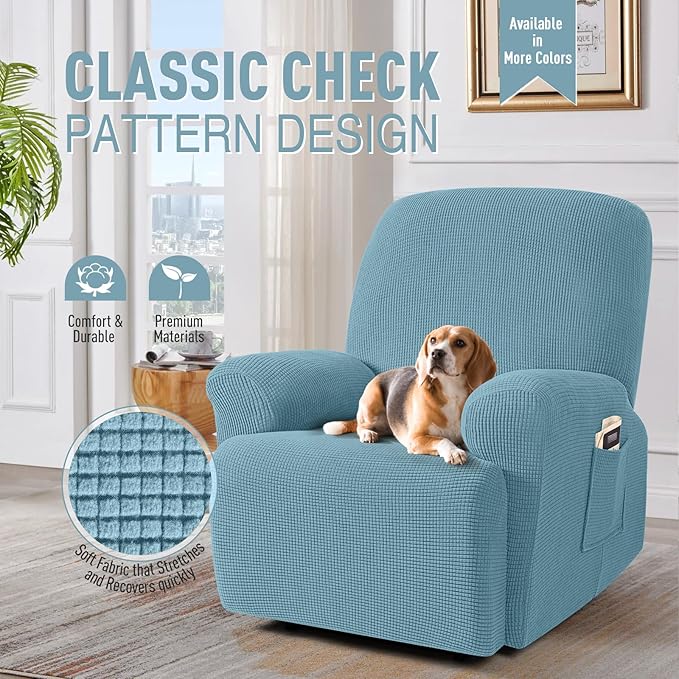 TAOCOCO Oversized Recliner Chair Covers, 1 Seater Streach Recliner Covers Soft