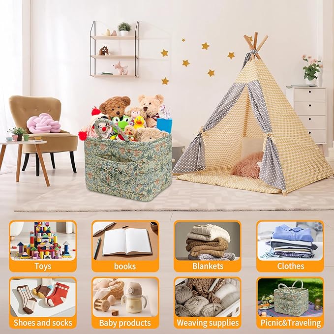 Quilted Fabric Storage Baskets