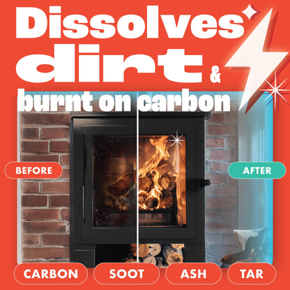 Dirtbusters Stove Glass Cleaner, Powerful Pro Cleaning Paste For All Log Burner, Stove & Fireplace Window & Glass (500g)