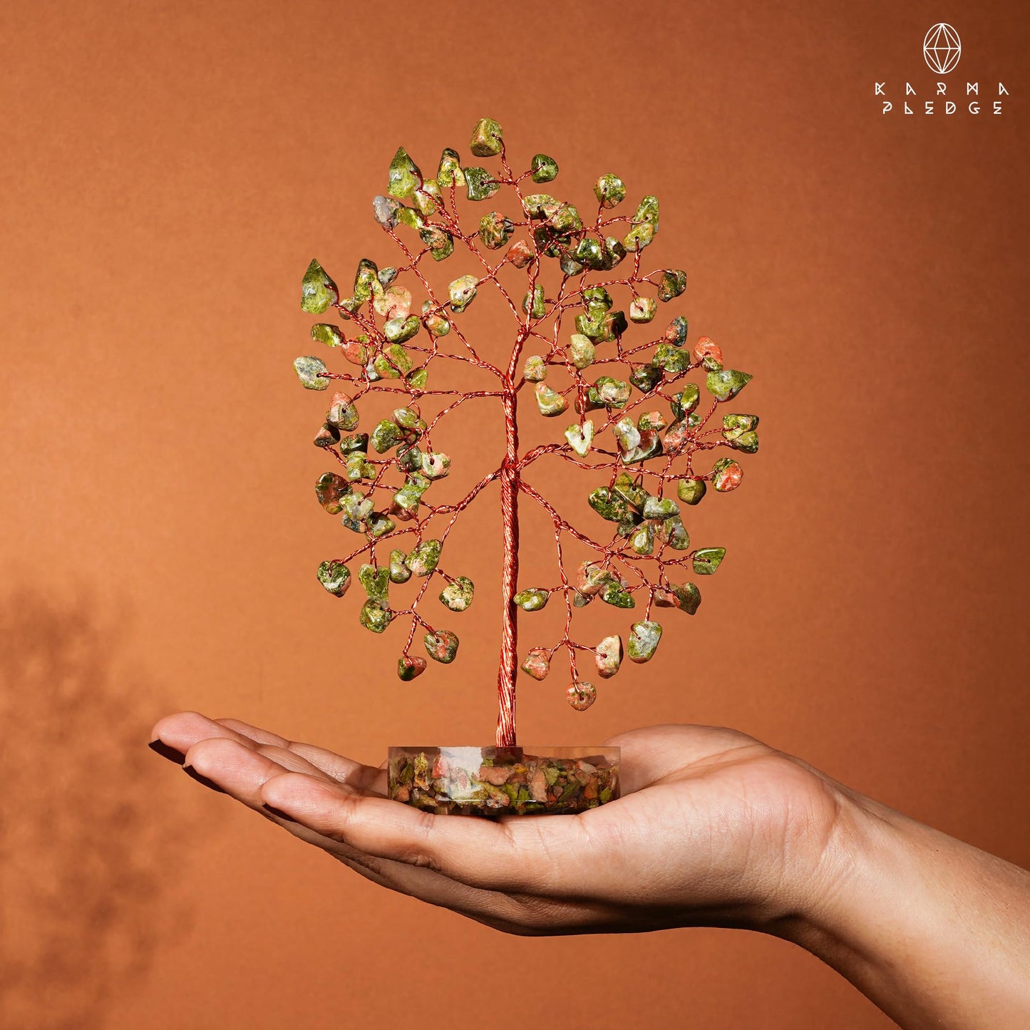 Unakite Crystal Tree of Life Birthday Gifts for Women, Men, Friends, Handmade Chakra Healing Crystals Tree for Home Office Decor, Positivity, Good Luck, Money, Unique Gifts for Her Mom, Sister, Dad