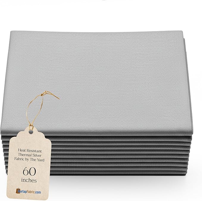 60" Heat Resistant Thermal Silver Fabric by The Yard – Insulated Material