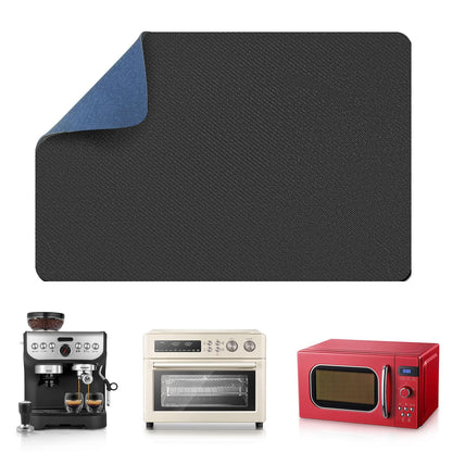 LOPNUR 14"x10" Small Appliance Slider, Appliance Sliders for Kitchen Appliances, 360° Rotating Sliding Tray for Coffee Maker, Heat Resistant Mat Cut to Fit Stand Mixer Air Fryer Microwave, Gray