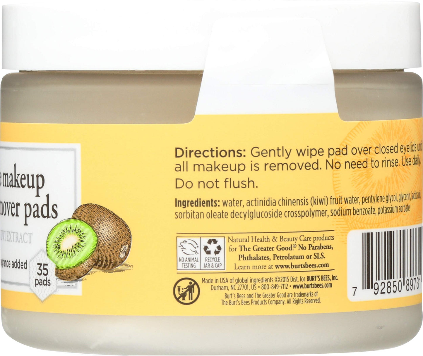 Burt's Bees Eye Makeup Remover Pads, 35 Count