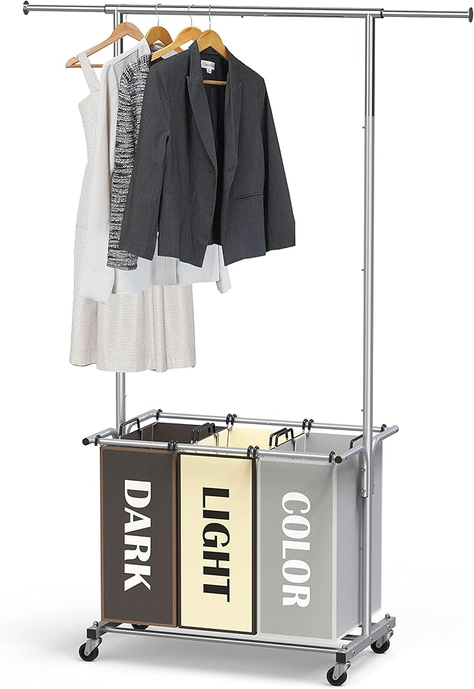Simple Houseware 3-Bag Laundry Sorter