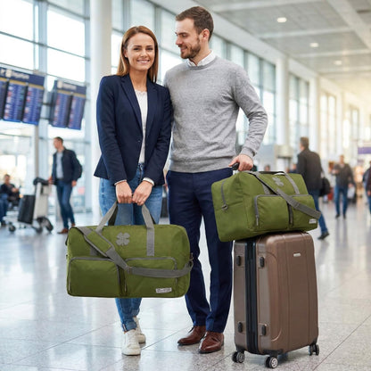 Lucky Travel Duffel Bags 65L, Gym Bag, Travel Bag & Large Duffle Bag for Men, Foldable Overnight Weekender Bags for Women & Men with Adjustable Shoulder Strap, Loden Green