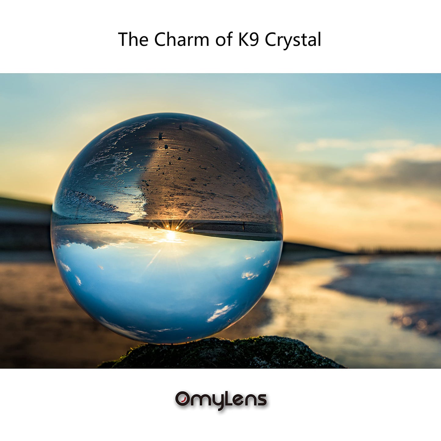 Omylens Lens Ball (80mm), K9 Crystal Ball with Stand and Silk Bag, for Photography Accessories and Props, Heal Magic Ball and Decorative(8cm/3.15″ Set Clear Crystal Ball)