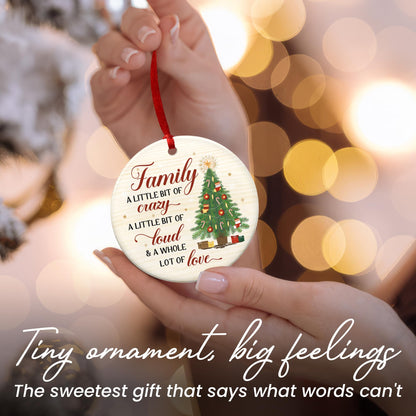 WRAPIX Christmas Ornament Gifts for Women Men - Ceramic Christmas Ornaments 2025 with Card for Tree Decorations - Family Birthday Stocking Stuffers Gifts for Mom Dad, Sister Brother, Grandma Grandpa