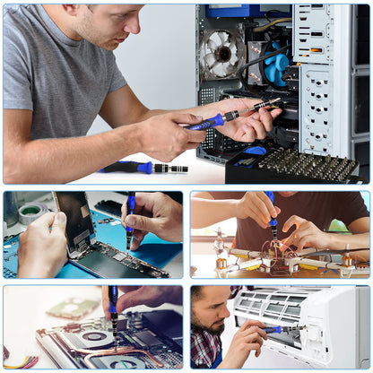 STREBITO Precision Magnetic Screwdriver Set 124-Piece Electronics Tool Kit with 101 Bits, for Computer, Laptop, Cell Phone, PC, MacBook, iPhone, PS4, PS5, Xbox Repair