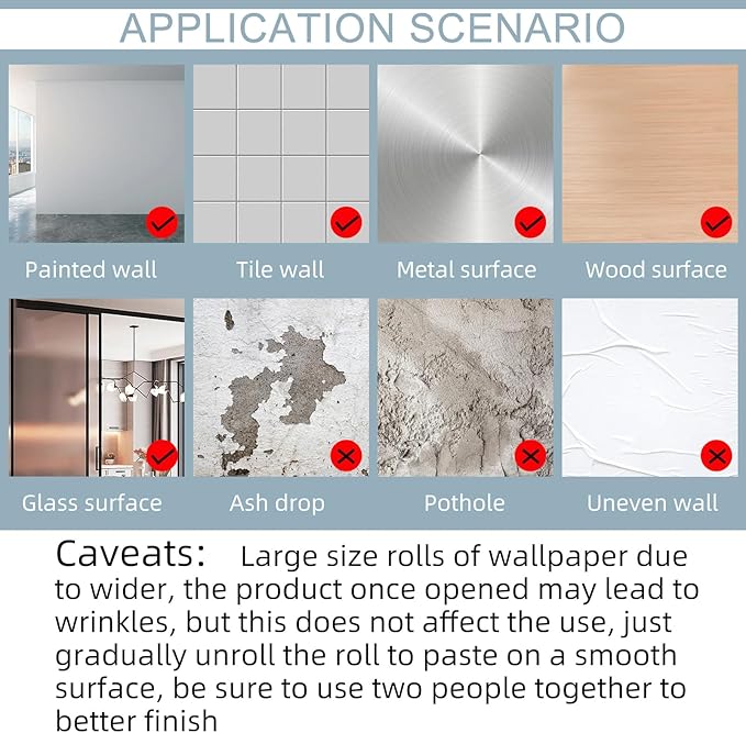 practicalWs Marble Wallpaper Granite White and Gray Wall Paper Roll 35.4" x