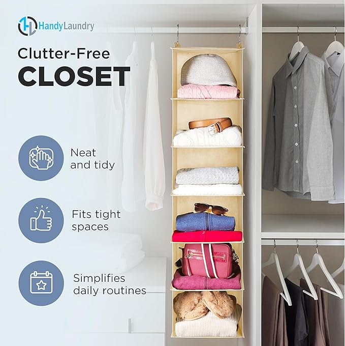Handy Laundry Hanging Closet Organizer