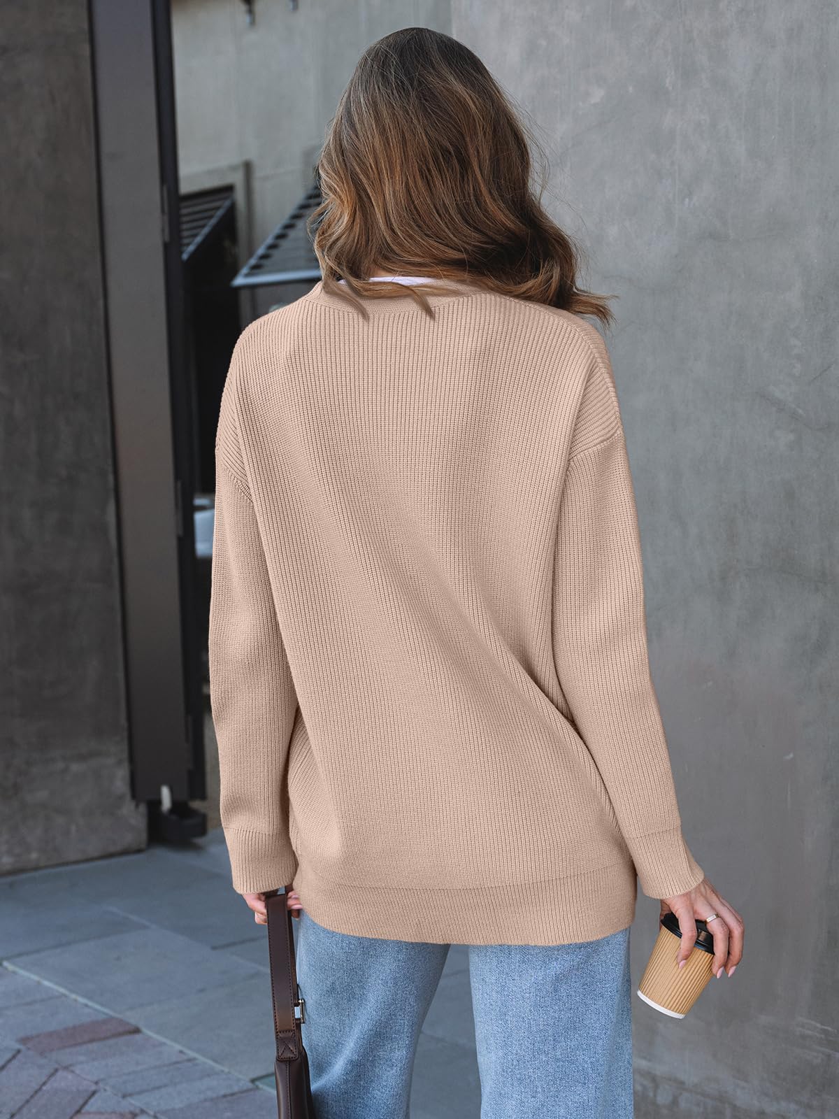 LILLUSORY Women Oversized Cardigan Sweater 2025 Fall Outfits Cloth Fashion V Neck Knit Button Front Casual Trendy Tops