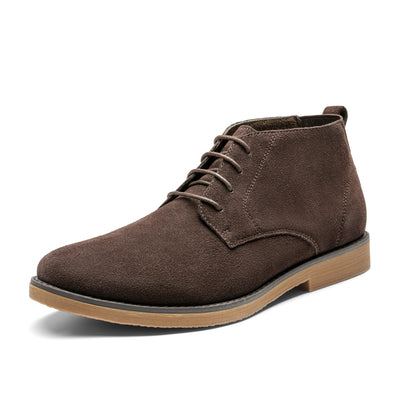 Bruno Marc Men's Chukka Suede Leather Chukka Desert Oxford Ankle Boots,Size 9.5,DARK/BROWN,CHUKKA