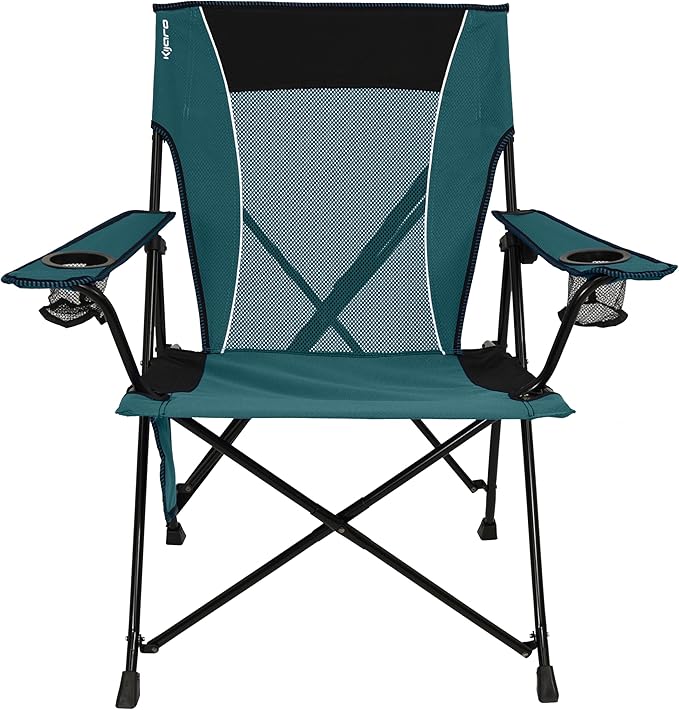 Kijaro Dual Lock Portable Camping Chairs - Enjoy the Outdoors with a Versatile Folding Chair, Sports, Outdoor & Lawn - Dual Lock Feature – Cayman Blue Iguana