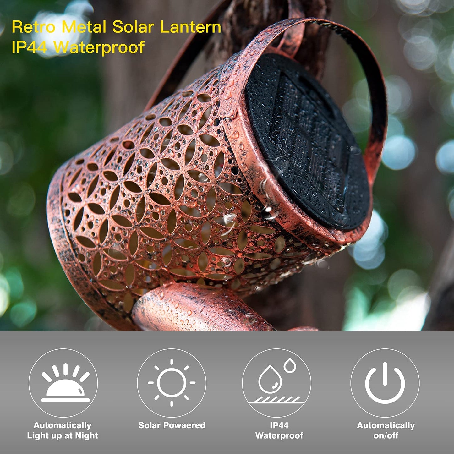 Solar Light Outdoor Decorative Hanging Lanterm, Waterproof, Prefert for Your Garden, Table, Patio, Yard, or Pathway