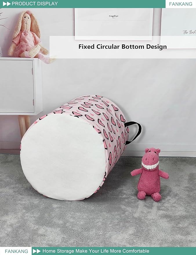 FANKANG Storage Basket, Nursery Hamper Canvas Laundry Basket Foldable