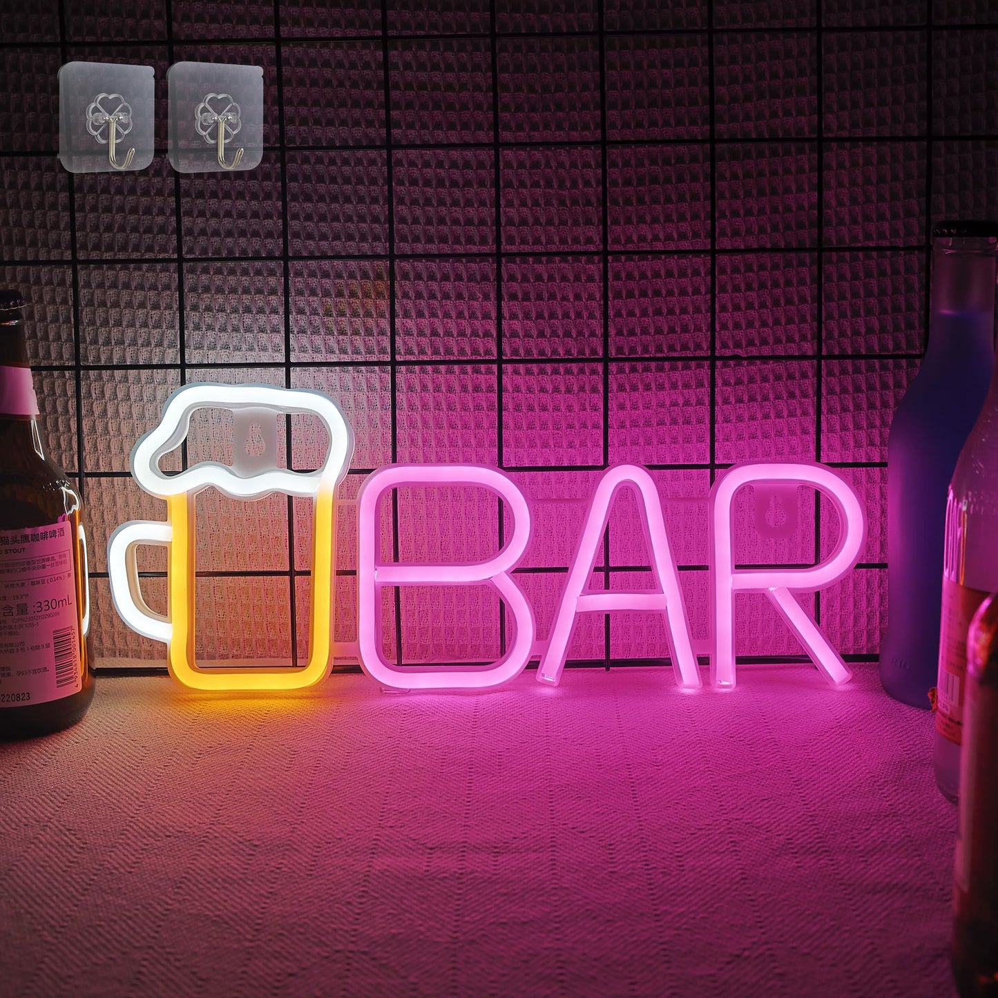 Attivolife Bar Neon Sign, Bright LED Lights with USB Powered, Light up Wall Decor for Bedroom, Man Cave, Unique Business Lamp for Club, Store, Party, Bistro, Birthday Christmas Gifts (13.97 * 5.62in)