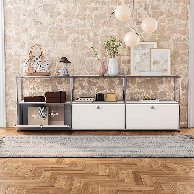 Modern Storage Cabinet Sideboard Versatile Free-Standing Organizer Cabinets