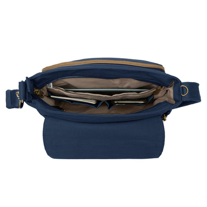 Travelon Unisex Adults Anti-theft Courier Tour Bag Tote, Navy, 11.5 X 11 X 3 US
