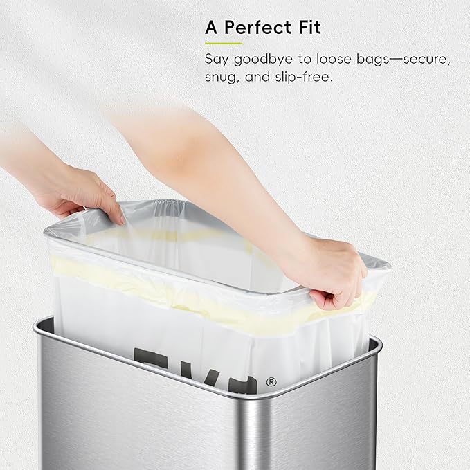 EKO 12.9 Gallon / 45-49 Liter, Extra-Strong Unscented Garbage Bags,