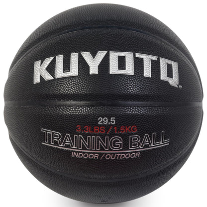 KUYOTQ 3.3LBS 29.5" Weighted Heavy Basketball Composite in&Outdoor Trainer Basketball for Improving Ball Handling Dribbling Passing and Rebounding Skill (deflated, Size 7)