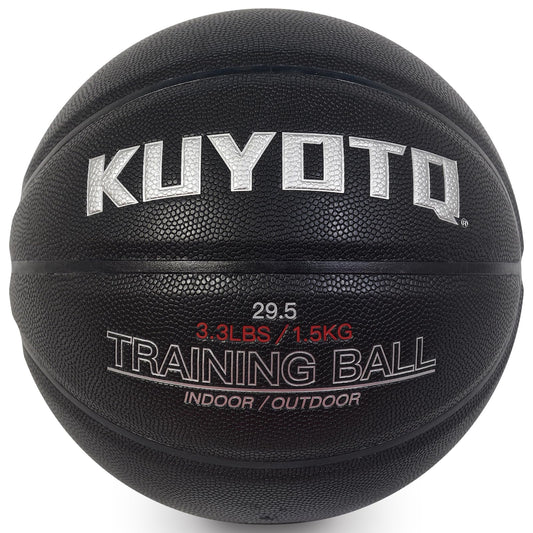 KUYOTQ 3.3LBS 29.5" Weighted Heavy Basketball Composite in&Outdoor Trainer Basketball for Improving Ball Handling Dribbling Passing and Rebounding Skill (deflated, Size 7)