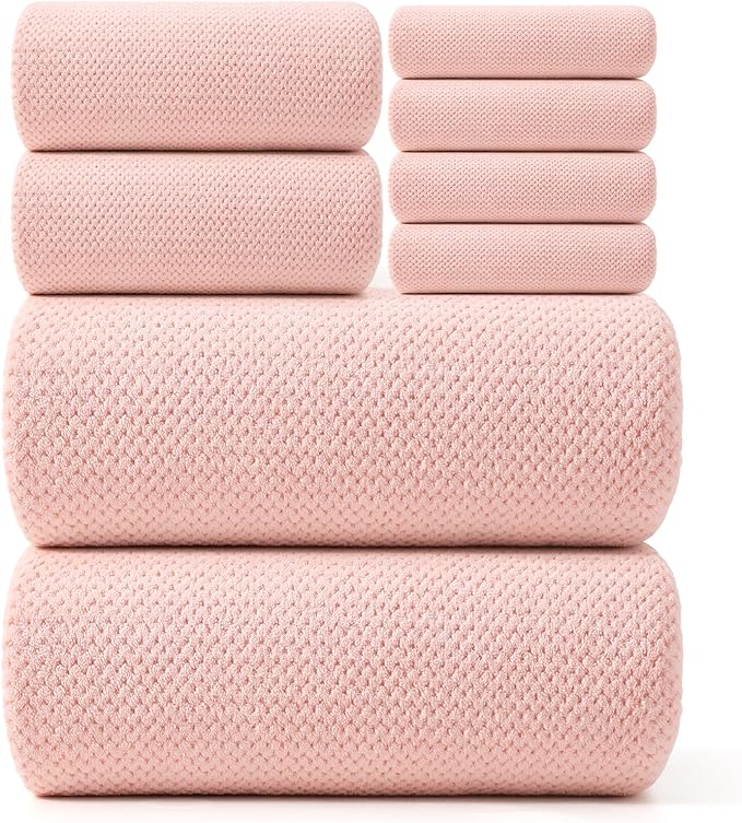 REDKISS Pink Towel Set of 8