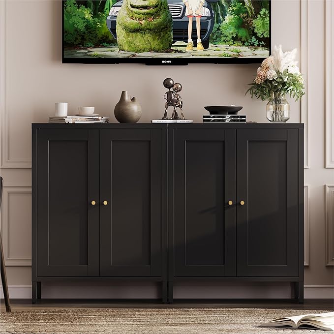 YAUWOH Small Metal Cabinet, Bathroom Storage Cabinet