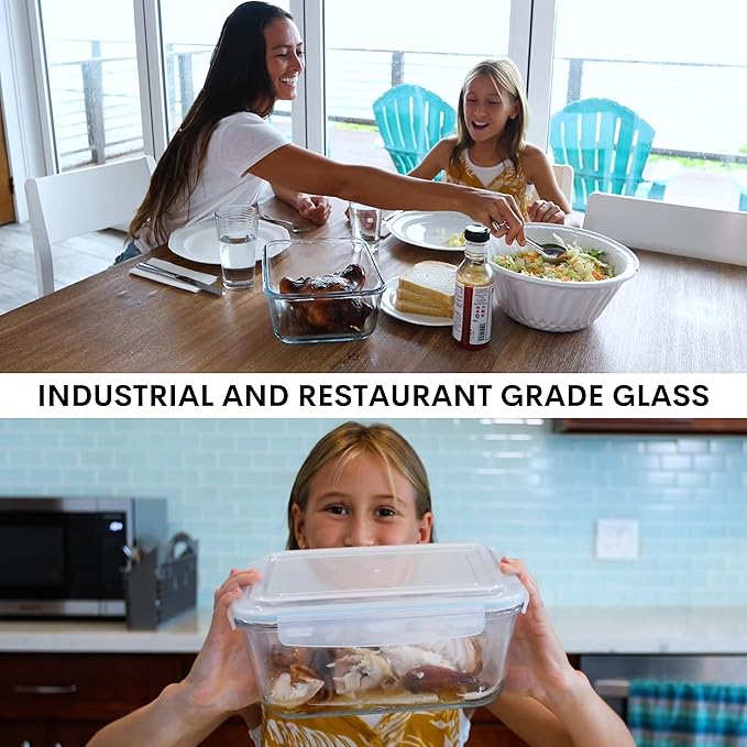 Razab 3300 ml / 112 oz Large Glass Food Storage Containers