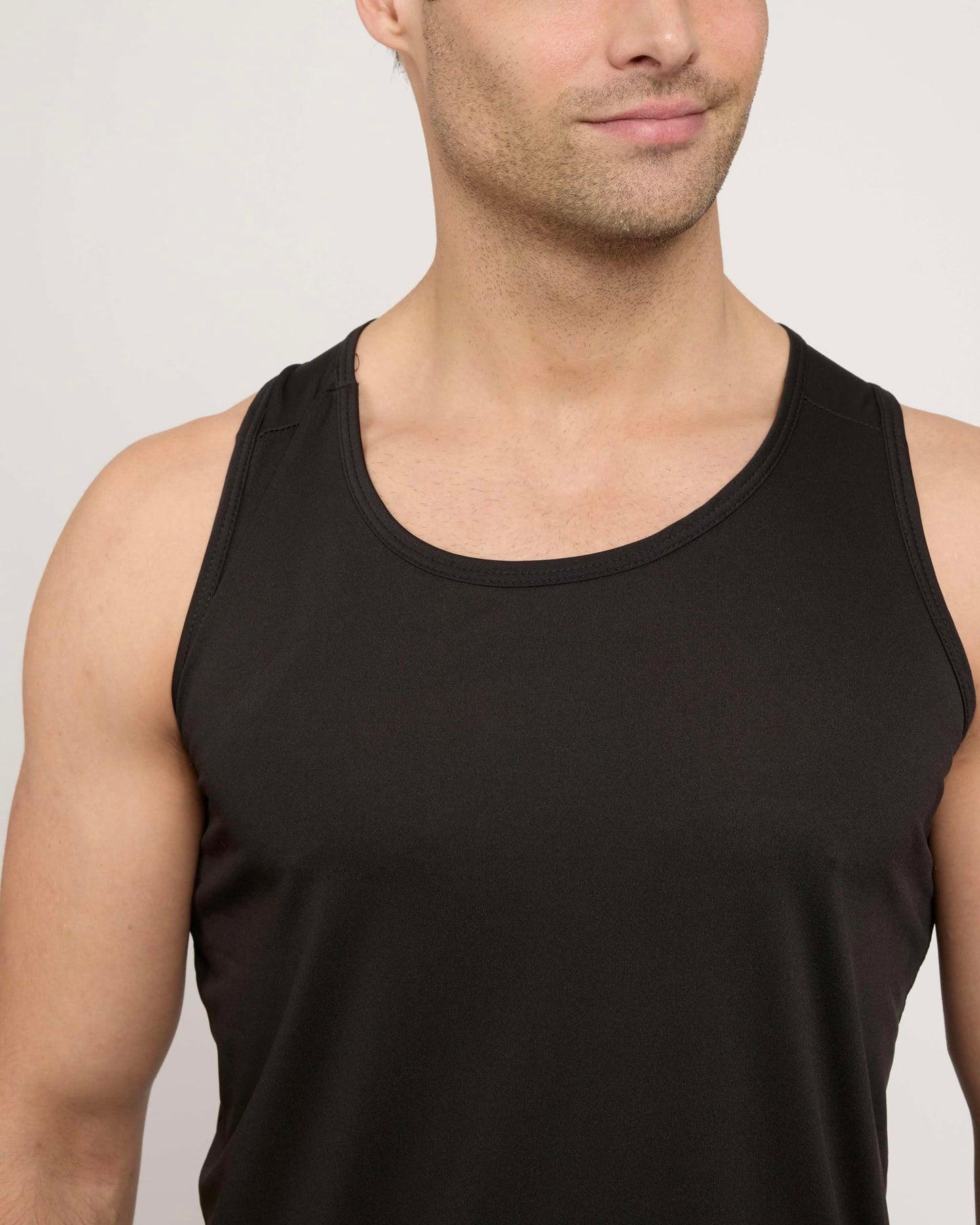 Real Essentials 5 Pack: Men's Dry-Fit Muscle Tank Top Sleeveless Shirts Workout Tees Athletic Gym (Big & Tall Available)- Set 3, L