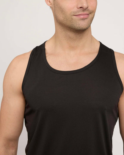 Real Essentials 5 Pack: Men's Dry-Fit Muscle Tank Top Sleeveless Shirts Workout Tees Athletic Gym (Big & Tall Available)- Set 3, L