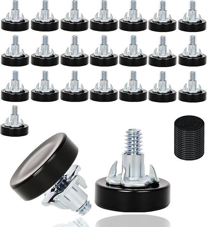 24 PCS 1/4" Thread Furniture Feet Levelers, Furniture Leveling Feet