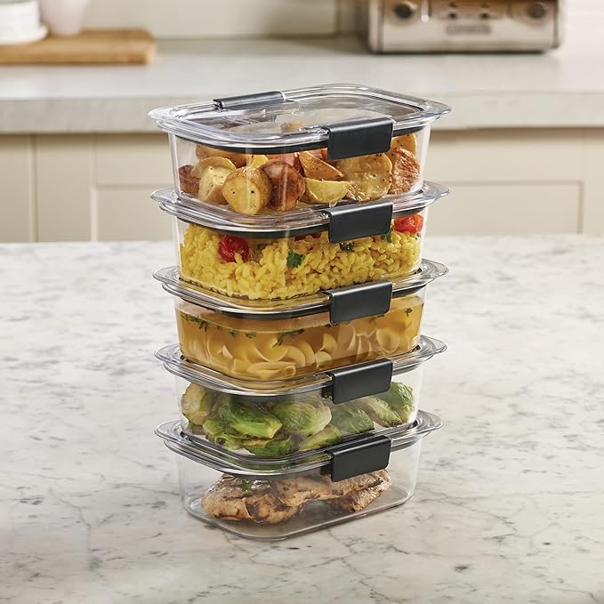 Rubbermaid Brilliance Tritan Plastic Food Storage Containers BPA Free Airtight