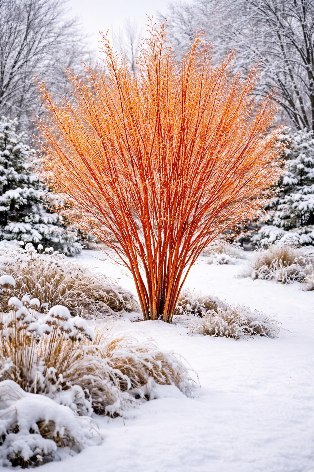 Flame Willow Tree Cuttings for Planting – Bright Red & Orange Stems – Fast Rooting Willow for Colorful Landscaping, Privacy & Winter Interest (10 Trees)