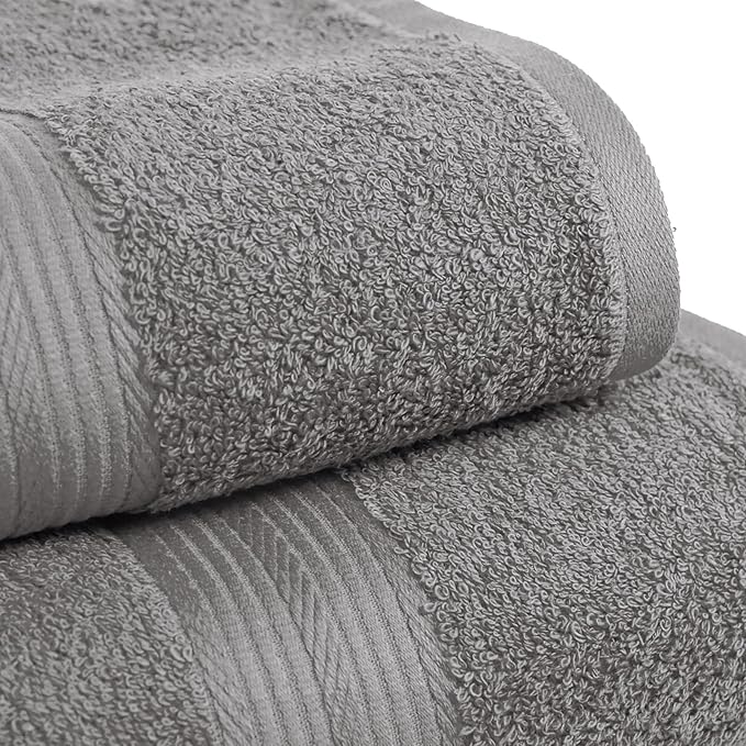 Amazon Basics 6-Piece Fade-Resistant 100% Cotton Towel Set