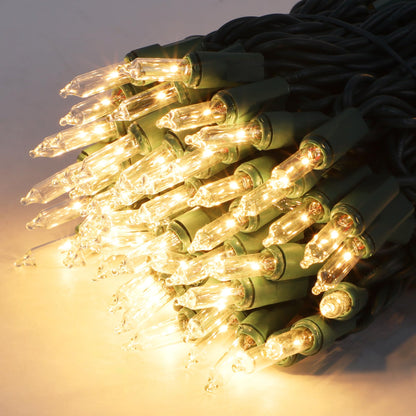 Watereem Clear Christmas String Lights, 100 Count, Incandescent Mini Christmas Lights, Connectable Xmas Tree Light for Indoor Outdoor Garland Birthday Holiday Wedding Festival Party
