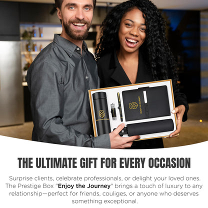 The Prestige Box Enjoy the Journey Premium Gift Box for Corporate Office Business Birthdays Anniversary Special Events Employee Appreciation Gifts Bulk Thank You Gifts for Men Women Dad Mom Uncle Work Gifts