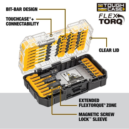 DEWALT Impact Ready FlexTorq Screwdriver Bit Set, 40 Pieces (DWA2T40IR), 22.2 x 4 x 22.2 cm