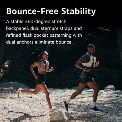 Osprey Duro 6L Men's Running Hydration Vest with Hydraulics Soft Flasks - Adjustable Water Pack with Pockets, Black, Medium
