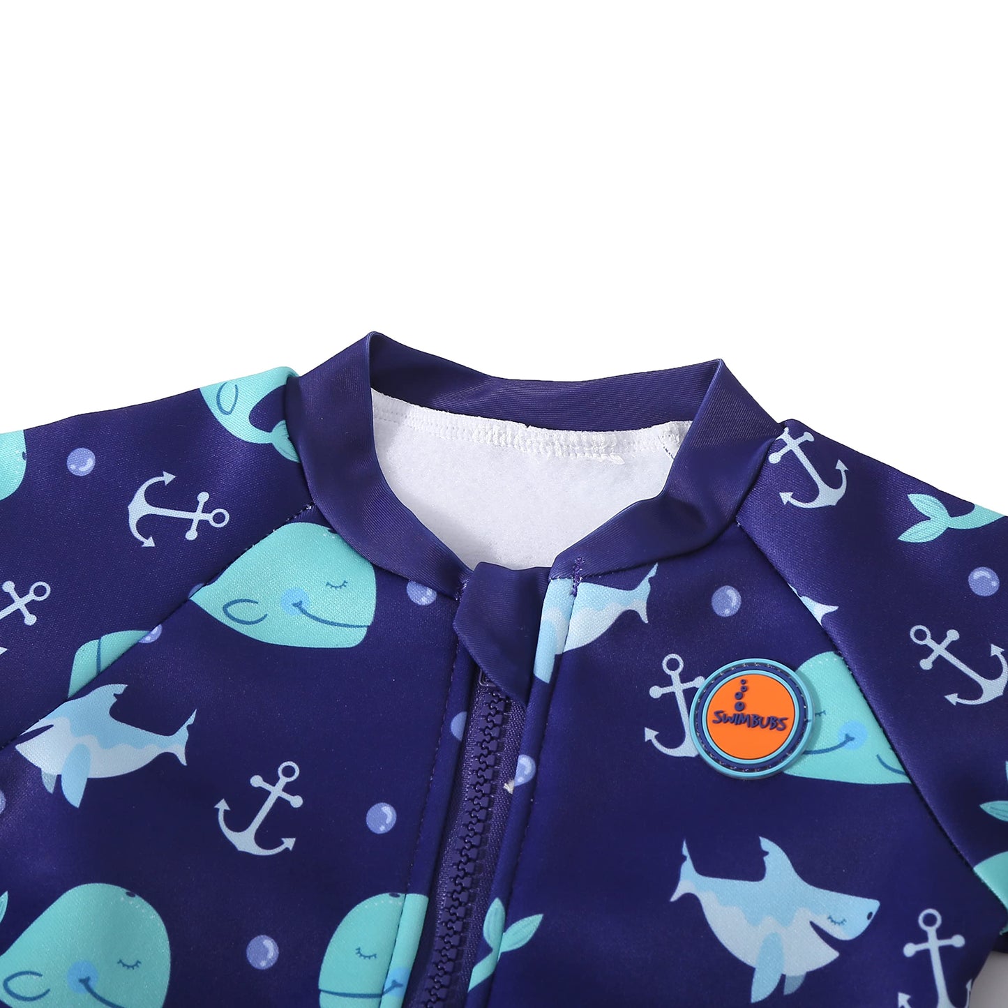 Swimbubs Baby Swimming Warm Suit Boys Fleece Lined Wetsuit Girls UV UPF50 Sun Protection Swimsuit (6-12 Months, Blue Whale)