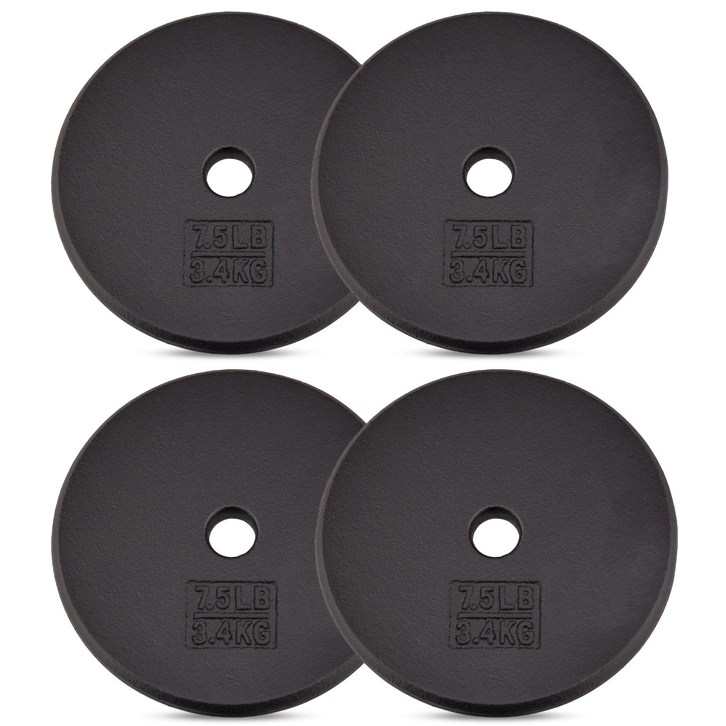 Yes4All Standard 1" Cast Iron Weight Plate - Ideal for Strength Training - Multiple Weight: 5LB to 25LB (Single & Set of 4)