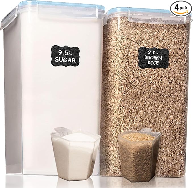 Shazo 2 PC Extra Large Bulk Food Storage Containers