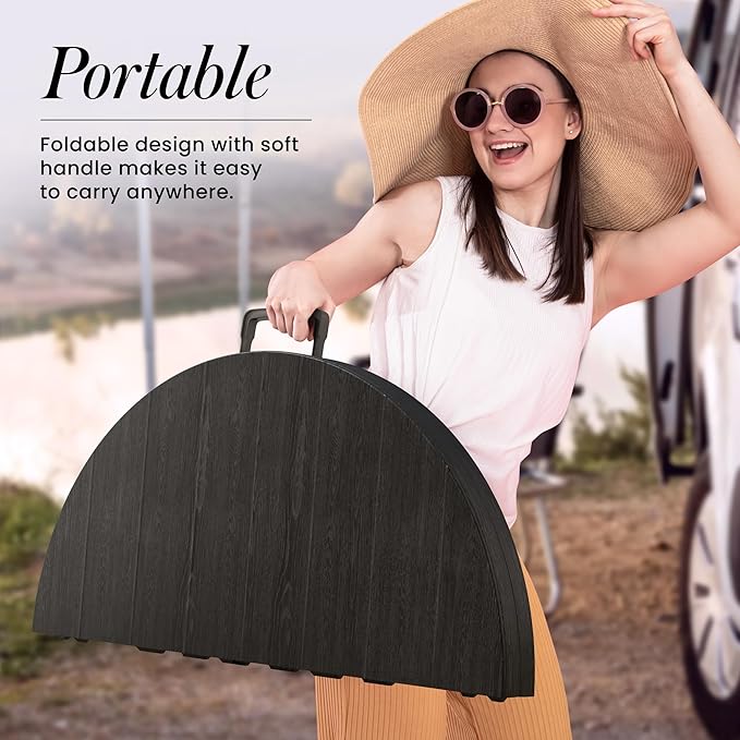 Our Modern Space 3.5 Feet Circular Round Foldable Table