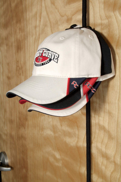 Perfect Curve Cap Rack System 36 – Baseball Cap Organizer (12 clips hold up to 36 caps,Black)