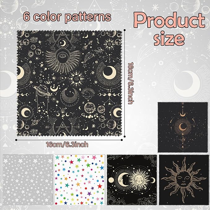 6 PCS Glasses Cleaning Cloth Eyeglass Cleaning Cloth Lens Eyeglasses Microfiber
