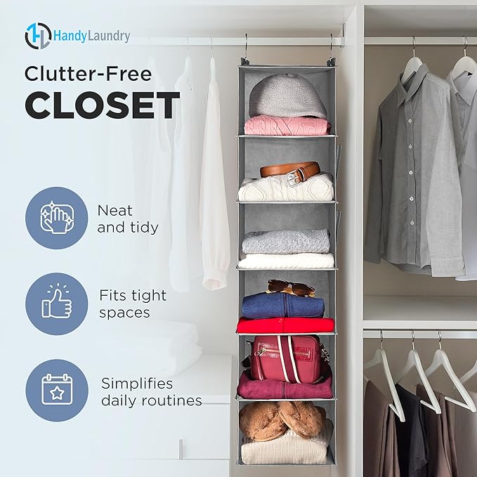 Handy Laundry Hanging Closet Organizer