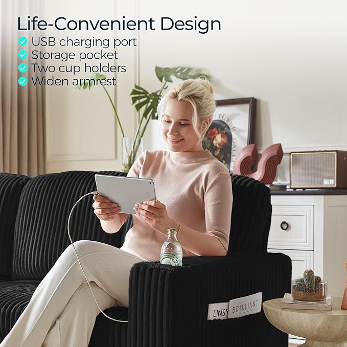 LINSY HOME Sectional Sleeper Sofa