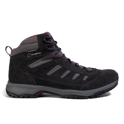 Berghaus Mens Expeditor Trek | Highly Breathable Tough Grip 2.0 Waterproof Walking Boots, Black Red, 10 UK