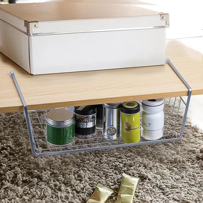 Jucoan 3 Pack Under Shelf Baskets